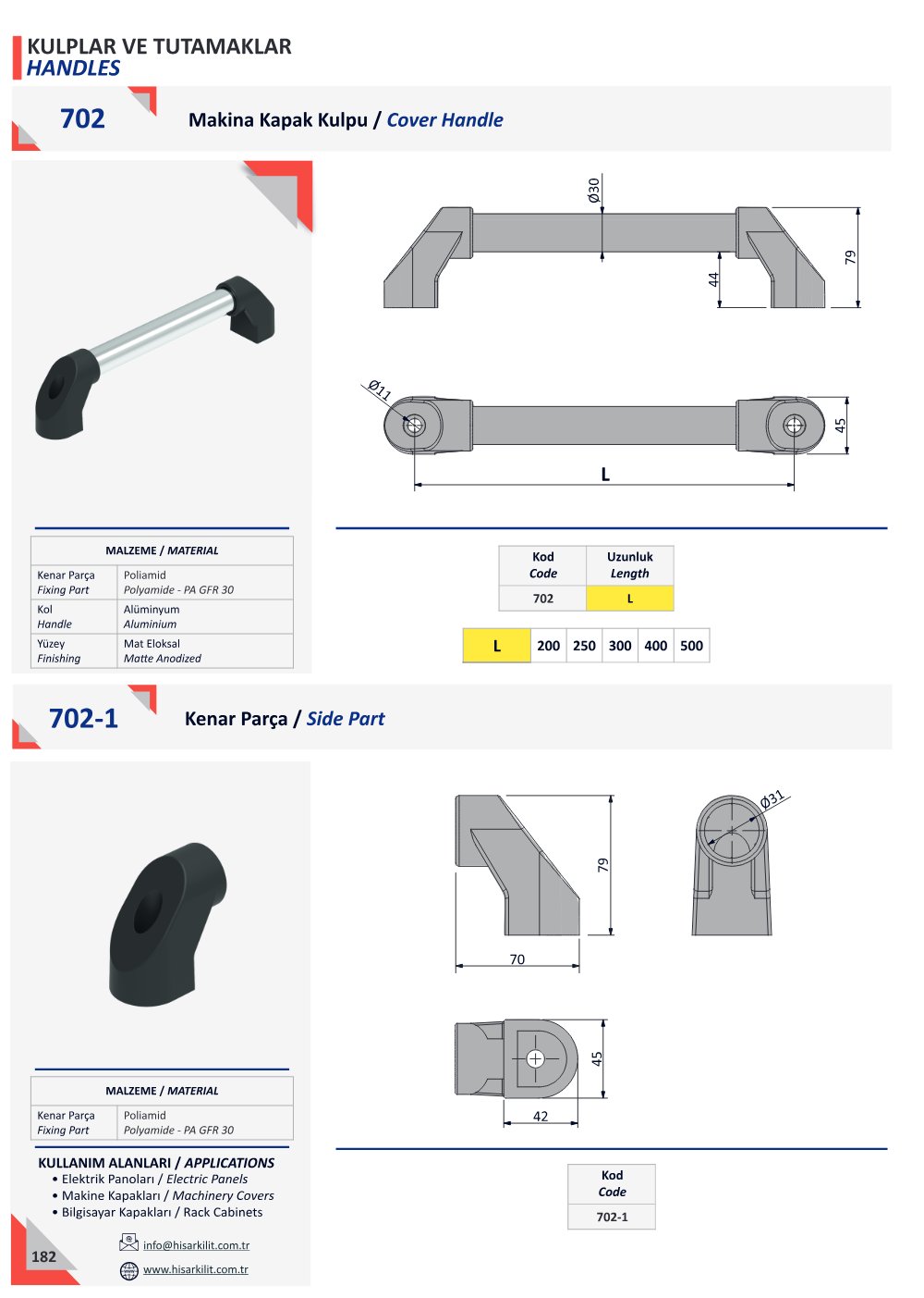 702-1 Kenar Parça katalog sayfası