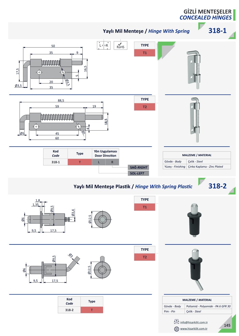 318-1 Yaylı Mil Menteşe katalog sayfası